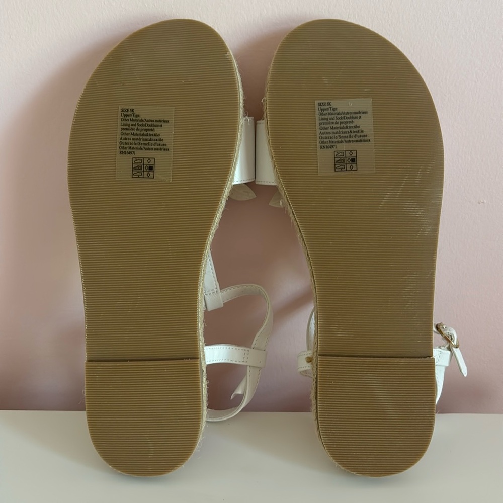 NWT Janie and Jack Collections White Lemon Sandals - Girls Size 5K - Picture 6 of 11